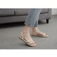 Women's Flat Sandals Summer Rivet Roman Sandals All Match Casual Temperament Sandal Non-slip Comfortable Lightweight Beach Shoes