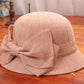 Bow Knot Fisherman Hat Women's Spring Summer Cotton Linen Pot Hat Sun Hat All-match Foldable Sun Hat