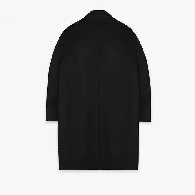 Winter Wool Jacket Men's Cashmere Coat Casual Loose Woolen Coat Men's Long Cotton Collar Trench Coat