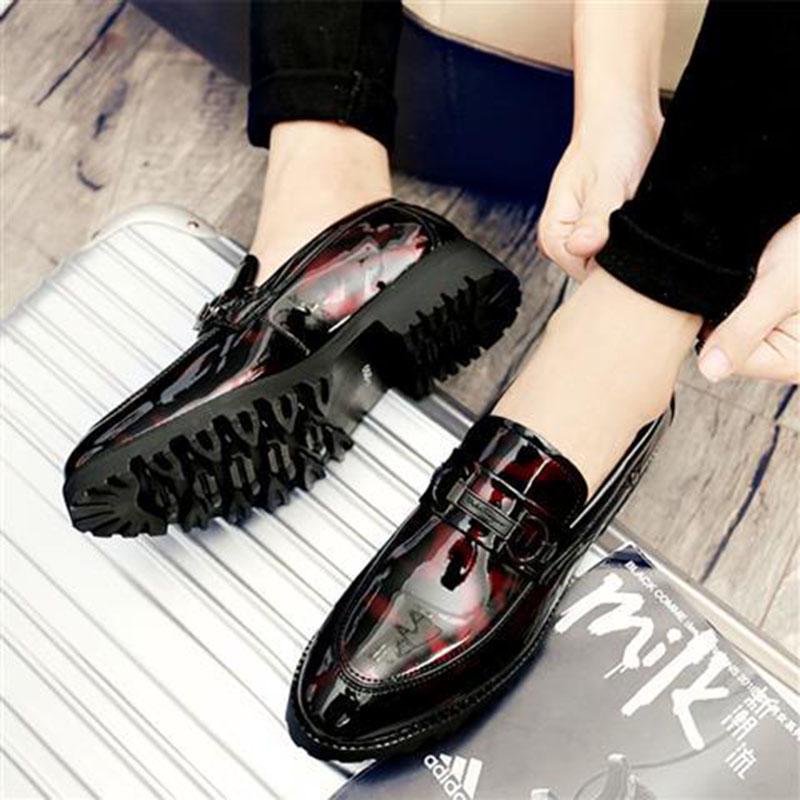 Men Shoes Pointed Iron Toe Leather Dress Shoes  Formal Business Shoes Men