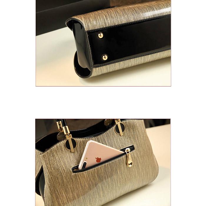 Woman Big Casual Tote Luxury Patent Leather Bags Womens Designer Handbag Shoulder Messenger Bag