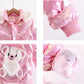 Girls' Winter Coat Thicken Plus Velvet Cotton Jacket Little Girl Warm and Windproof Quilted Jacket