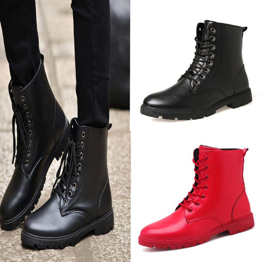 2019 Boots Men Pu Leather Shoes for Winter Martin Boots Woman Casual Snow Botas Men's Ankle Boots