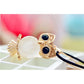 Green Eye Owl Necklace Decorative Long Necklace Sweater Chain New Year Gift