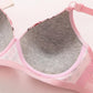 Large Size Bra Gathering No Steel Ring Printing Sexy Comfortable Breathable Anti-sagging Adjustable Bra