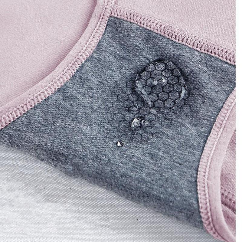 Four-pack Cotton Antibacterial Panties Graphite Antibacterial Mid-waist Ladies Cotton Comfortable Briefs