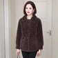Plus Velvet Coat Women's Faux Lamb Fleece All-match Thick Coat Lapel Warm Large Size Coat Solid Color Casual Spring Autumn Jacket