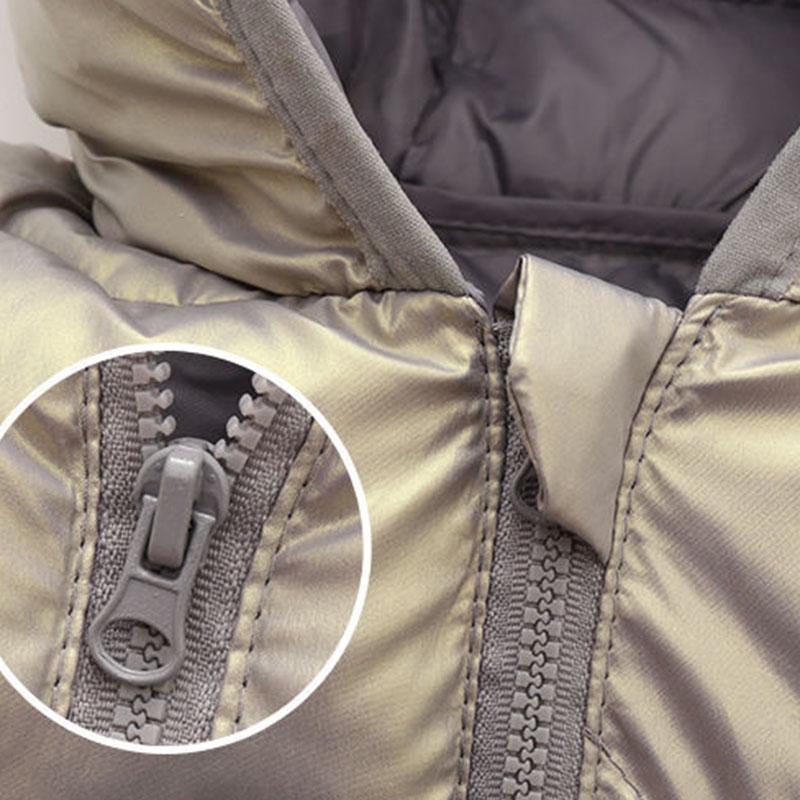 Children's Cotton-padded Clothes 2021 Autumn and Winter New Fashion Clothinng Unisex Baby Hooded Parka Boys Clothes Down Jacket