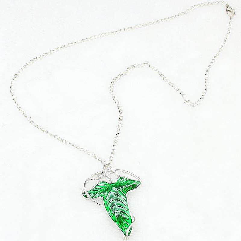Europe and The United States Film and Ring Lord of The Rings Leaf Brooch Pendant Dual-use Type
