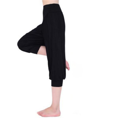 Summer Women's Fashion Pants Casual Jogging Sports Fitness Yoga Capri Low Waist Drawstring Pants