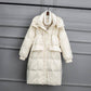 Shiny Long Down Jacket Women Winter Parka Coat Hooded Loose Coat Thick Female Jacket