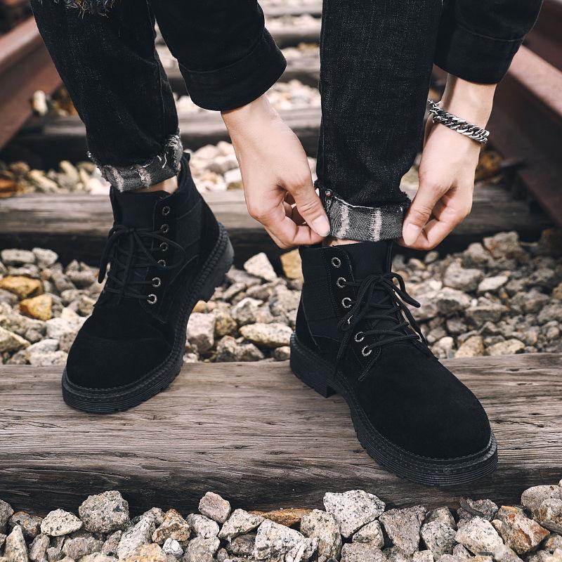 Men Boots Fashion Motorcycle Boots Autumn Winter Men Ankle Martin Boots Retro Vintage Boot Shoes