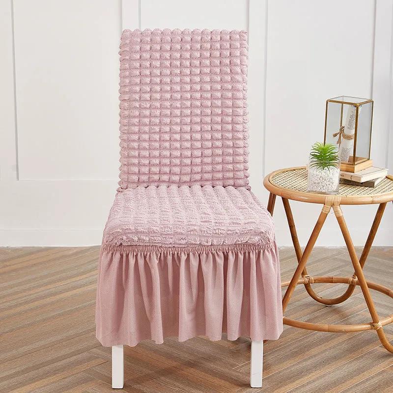 Thick Non-slip Bubble Lattice Chair Cover Elastic Skirt Type One-piece Office Chair Cover Luxury Home Chair Cover