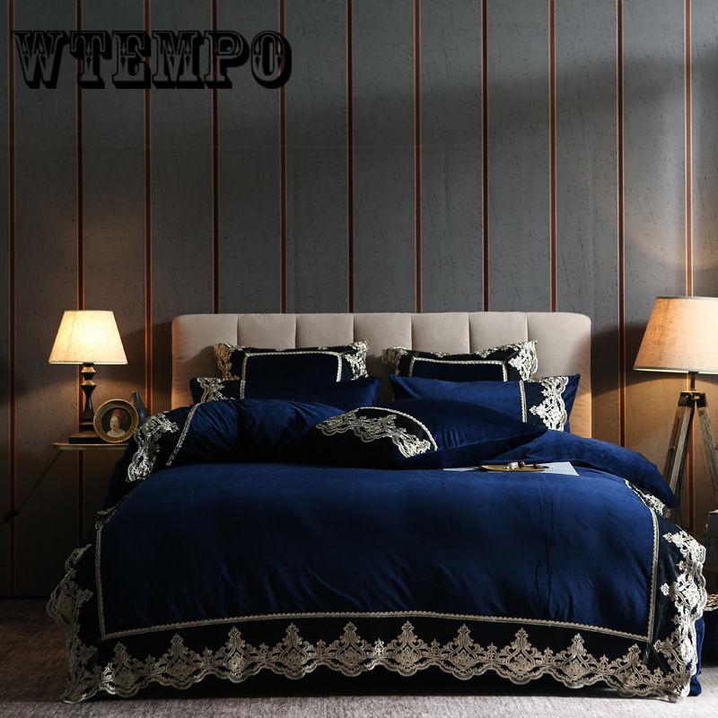 Brand Winter Bedding Set Velvet Fleece Bedding 4pcs/set Duvet Cover Flat Sheet Pillowcase