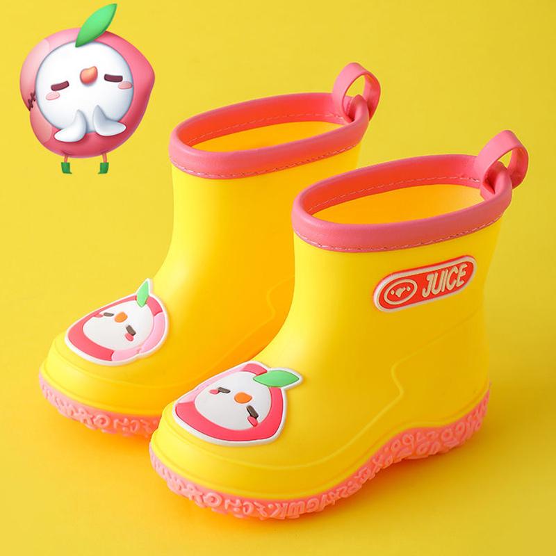 Baby Rain Boots Summer Cartoon Fruit Non-slip and Waterproof Children's Students Infant Men and Women Baby Children's Rain Boots