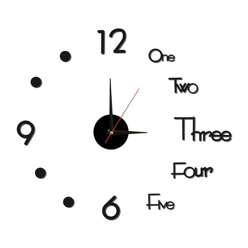 Creative Wall Clock Diy Living Room Fashion Art Free Perforated Wall Clock Modern Minimalist Mute Luminous Clock Wall