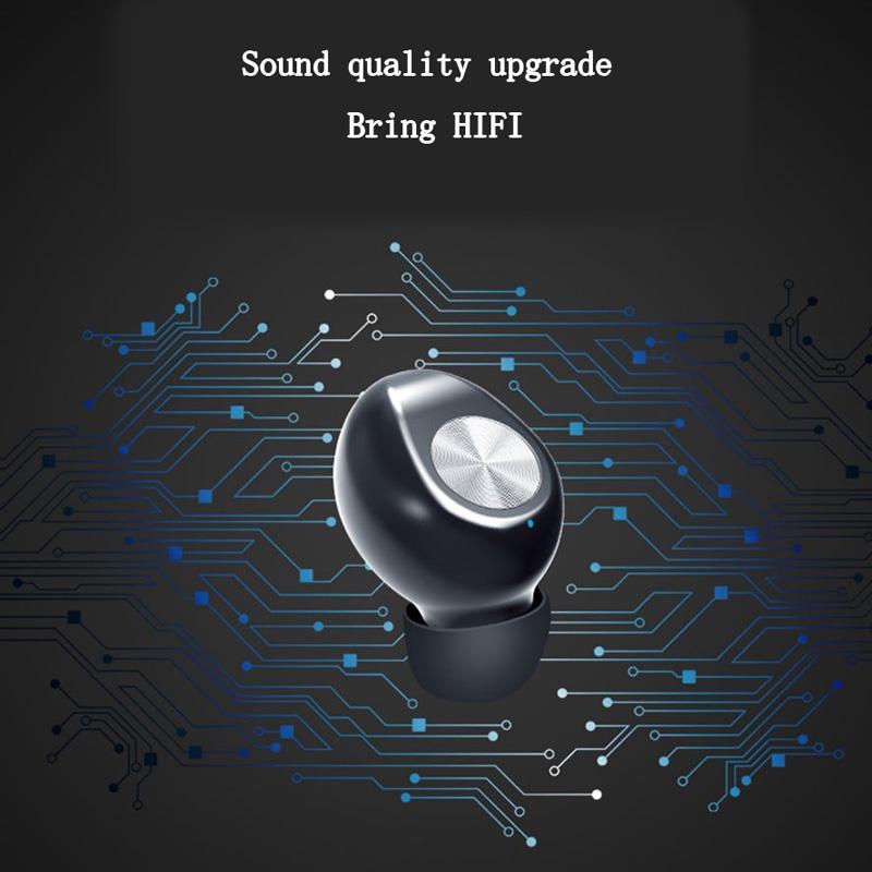 Wireless Bluetooth Earphone In-Ear Lanyard Sports Mini Binaural LED Display Earphone for Ios Andriod