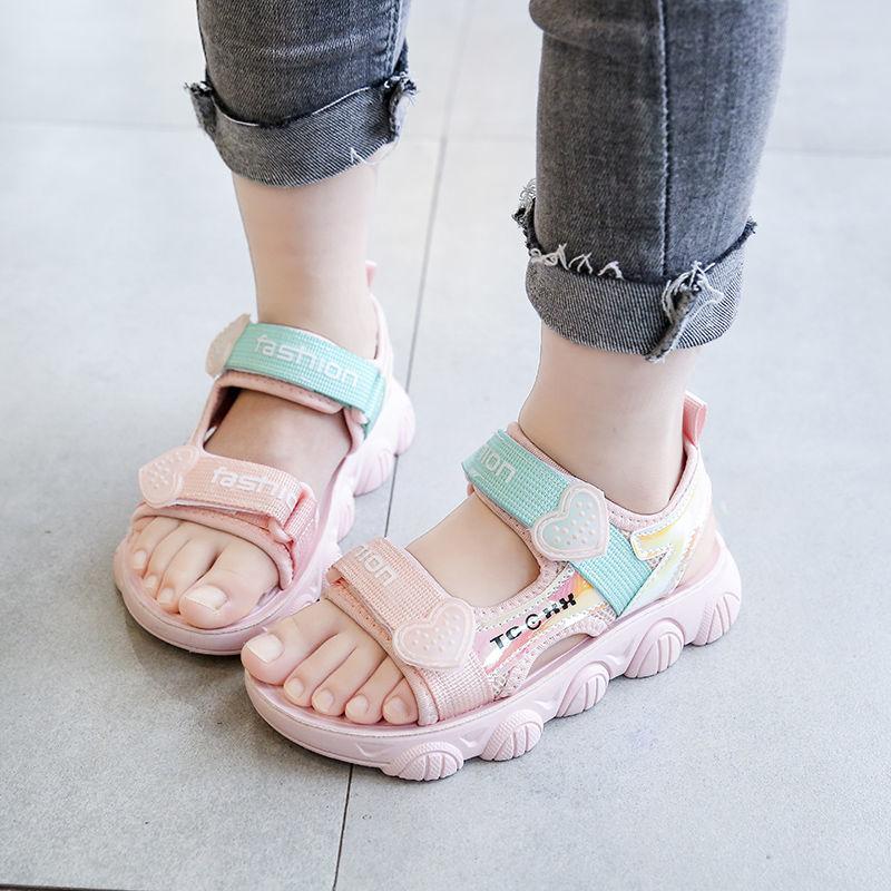 Girls' Breathable Beach Sandals Non-slip Summer 3-12 Years Old Children's All-match Fashionable Student Shoes