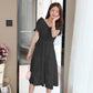 Summer One-shoulder Mid-length Dress Female French Waist Temperament Thin Fairy Skirt Gentle and Cute Retro Style Dress