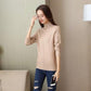 Winter Sweater Women Solid Color Half Turtleneck Sweater Thick Loose Solid Color Base Sweater