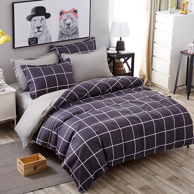 WTEMPO Brand fashion Student dormitory lattice Geometric Pattern Polyester Bedding  Duvet Cover