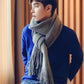 Men Fashion Scarves Men Winter Wool Knitted Cashmere Scarf Couple's Thick Warm Long Scarf