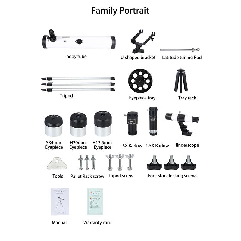 Upgrade Professional Astronomical Telescope Long Range 875 Times 1.25 Inch Eyepiece HD Deep Space Star Moon for Outdoor Camping