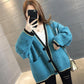 Autumn and Winter Loose Casual Sweater Cardigan Knitted Simple Coat Fashionable Women's Top