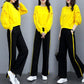 Suit Long-sleeved Shirt + Loose Wide-leg Pants Two-piece Loose Casual Sportswear Suit Female Outdoor Sports Suit Casual Home Wear