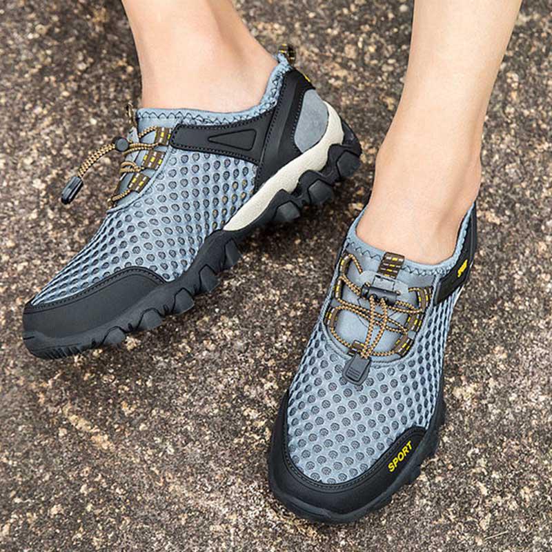 Plus Size 38-46 Summer Men Sneakers Hiking Shoes Lightweight Breathable Basketball Running Shoes Deodorant Mesh Shoes