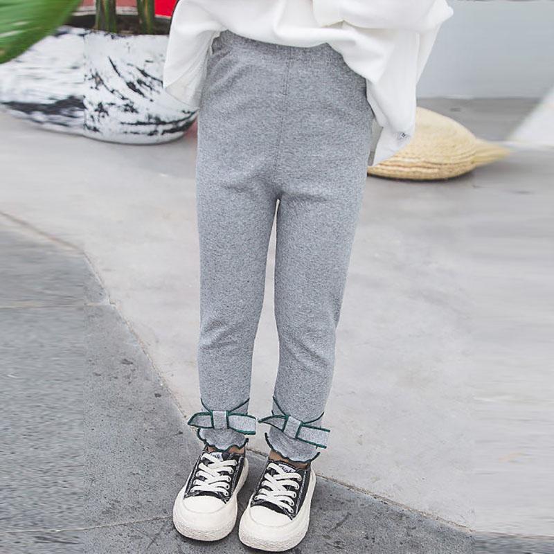 Girls' Leggings Spring and Autumn All-match Outer Wear Trousers Casual Pants Solid Color Slim Stretch Pants Foot Pants