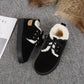 Winter Snow Boots Women All-match Non-slip Plus Velvet Warm Cotton Shoes Flat Bottom Lace-up Bread Shoes