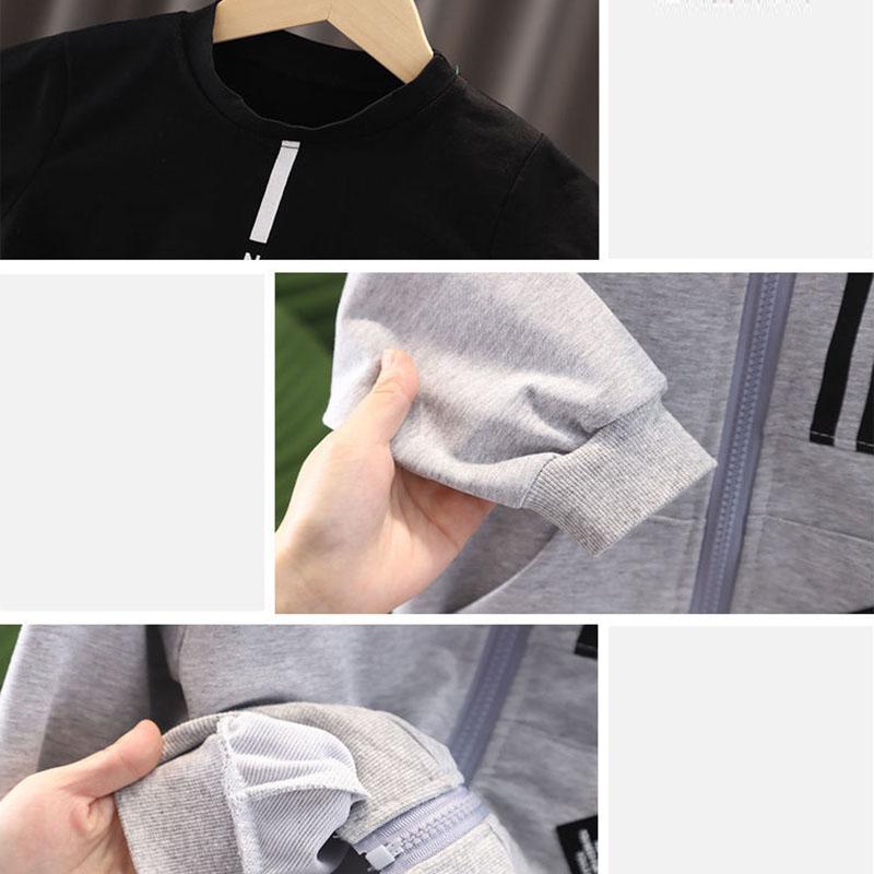 Boys and Girls Spring and Autumn Suits Children's Sports Suits Leisure Suits Three-piece Sets Children's Clothing