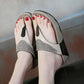 Size35-41 Summer Women Slippers Bohemian Beach Wear-resistant Waterproof Slippers Wedge Platform Leopard Print Sandals Outdoor High Heels Flip Flops