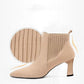 High Heels Ladies Boots Pointed Elastic Thick Heel Stiletto Knit Shoes