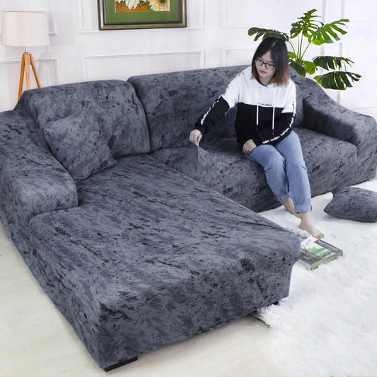 Four Seasons Universal Simple Modern Elastic Solid Color Tie-dye All-inclusive Universal Fabric Dust Cover Sofa Cover