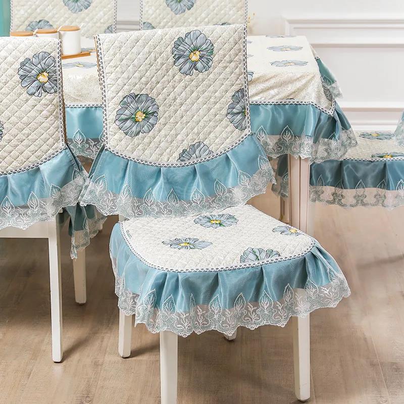 Chair Cover Seat Four Seasons General Non-slip Thickening Household European Style Stool Cushion Stitching Detachable Chair Cover