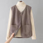 Fur One-piece Vest Women's Autumn and Winter Solid Color All-match Short Casual Fashion Jacket