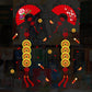New Year Day Chinese copper coin fan wall stickers shop glass window spring festival decoration