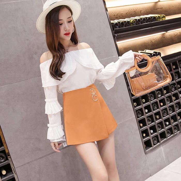 Women High Waist Irregular Skirt Anti-light Office Lady Slim A-line Skirts Bag Hip Skirt