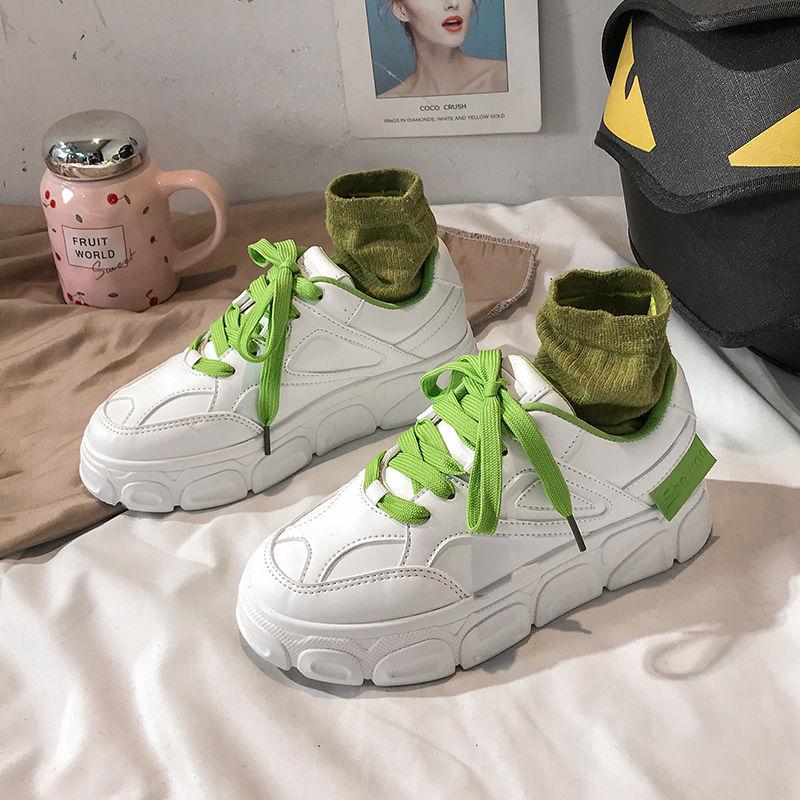 Summer Women White Sneakers Mesh Patchwork Dad Shoes Casual Thick Heel White Shoes Designer Breathable Running Platform Sneakers