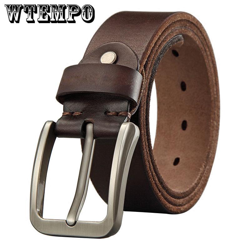 Men belt cow genuine leather belts for men high quality fashion vintage male strap for jeans