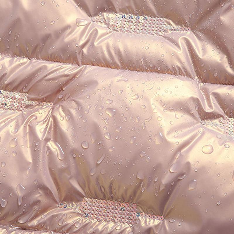 Girls' Warm Down Jacket Mid-length Shiny Winter Dress Thicken Plus Fleece Windproof Jacket