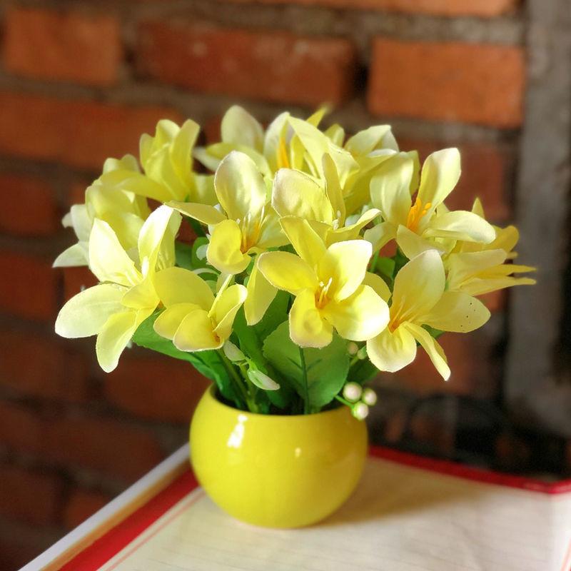 Artificial Flower Ceramic Set Fake Flower Potted Plant Home Furnishing Living Room Bedroom Furnishing Hotel Restaurant Decoration Floral Art