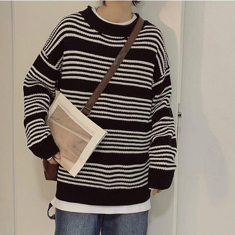 Autumn and Winter Half Turtleneck Female Students Loose Wild Was Thin Pullover Sweater Coat