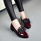 British Women's Shoes Small Leather Shoes Bow Korean Spring and Summer All-match Thick-heeled Women's Single Shoes