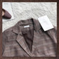 Women Suit Dark Academia Clothing Retro Plaid Plus Size Korean Coat Blazers and Skirt for Woman, Single Breasted Outerwear for Your Minimal Style