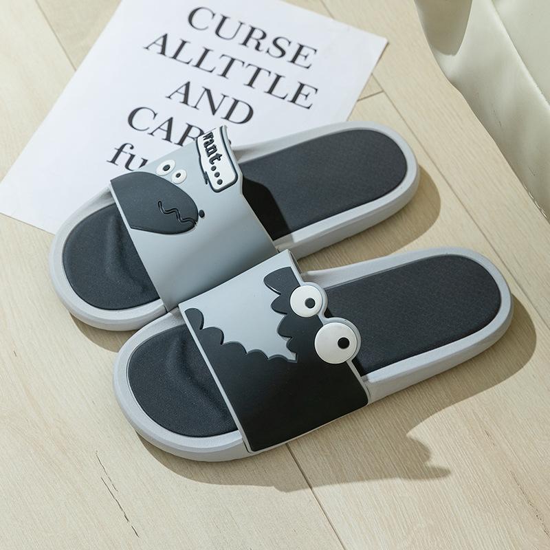 Slippers Summer Men and Women Cartoon Cute Soft Slippers Bathroom Non-slip Slippers Thick Bottom Outer Wear Slippers Unisex