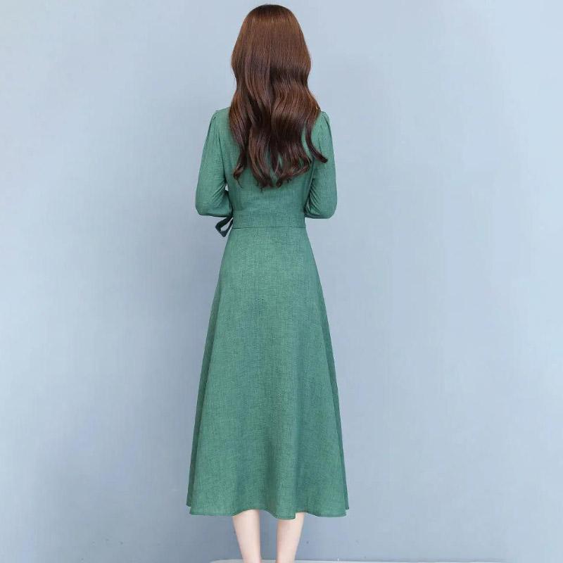 Autumn Summer Long Dress Long Sleeve Shirt Dress Women Long Dresses Button Shirt Dress Casual Loose Dresses 2021