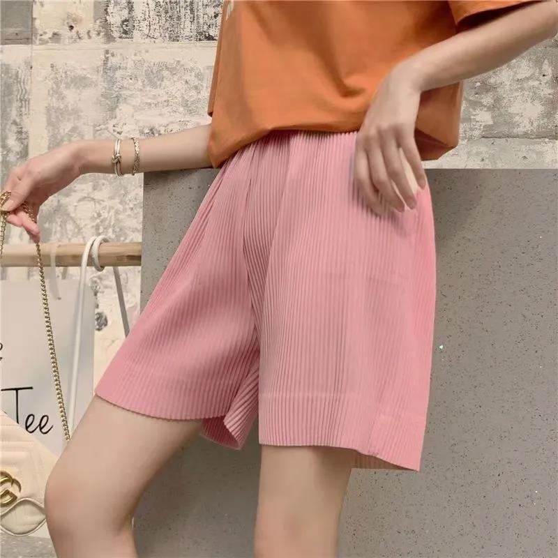 WTEMPO Sports Shorts Female Summer High Waist Student Loose Slimming Wide-leg Pants Women Loose Casual Five-point Pants